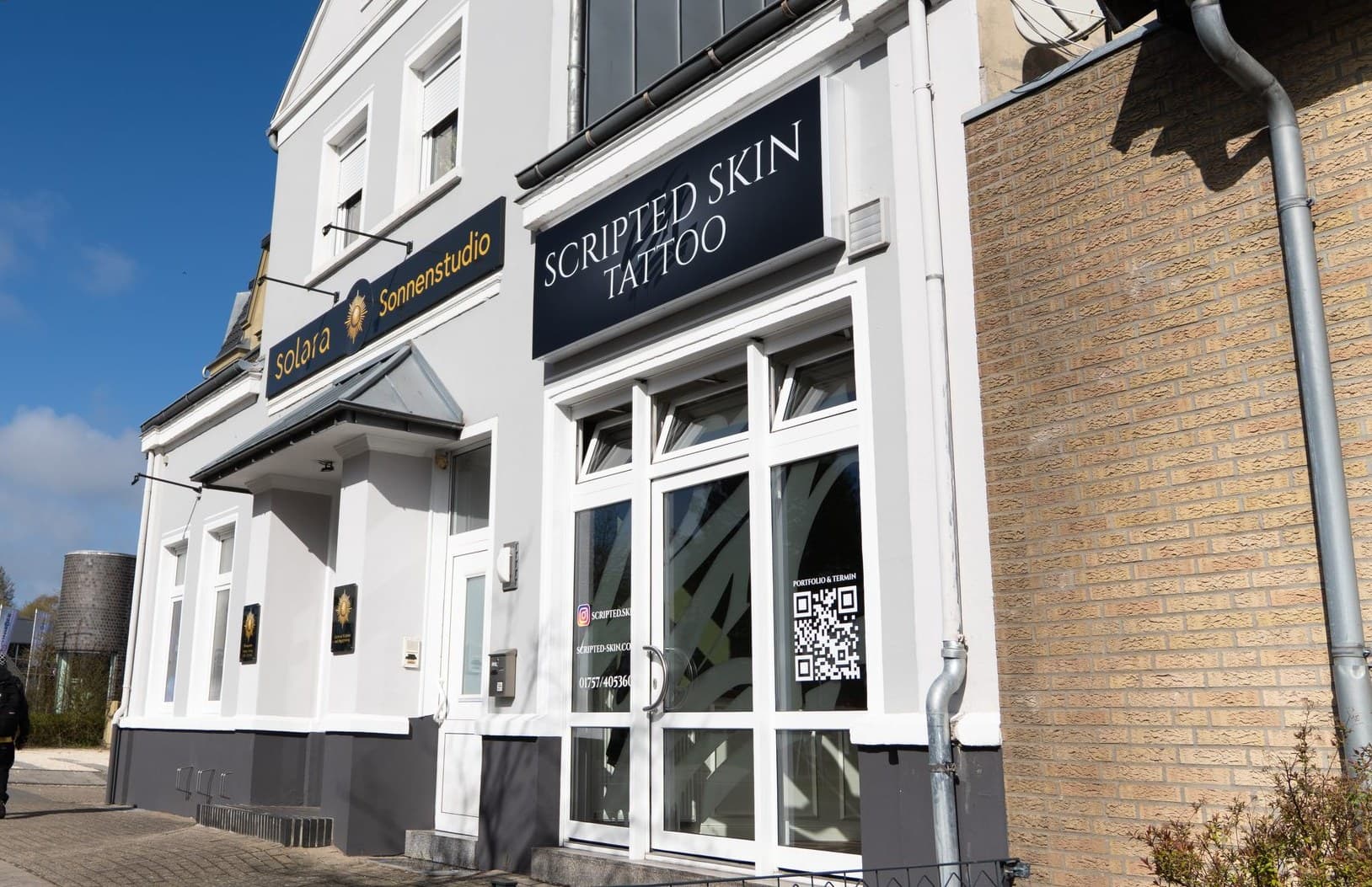 Das Studio Scripted Skin Tattoo von außen, Bahnhofstraße 34 in Steinfurt